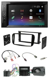 Pioneer Bluetooth Lenkrad USB 2DIN DAB DVD Autoradio für Ford Mondeo S-Max glänz