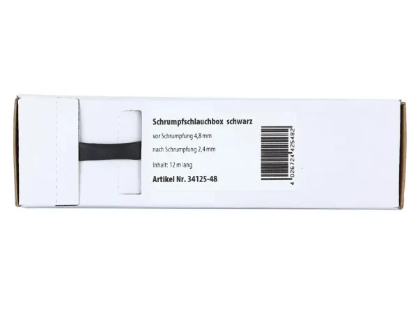 ACV Schrumpfschlauch schwarz Durchmesser: 4,8 mm/ Länge: 12 m 34125-48