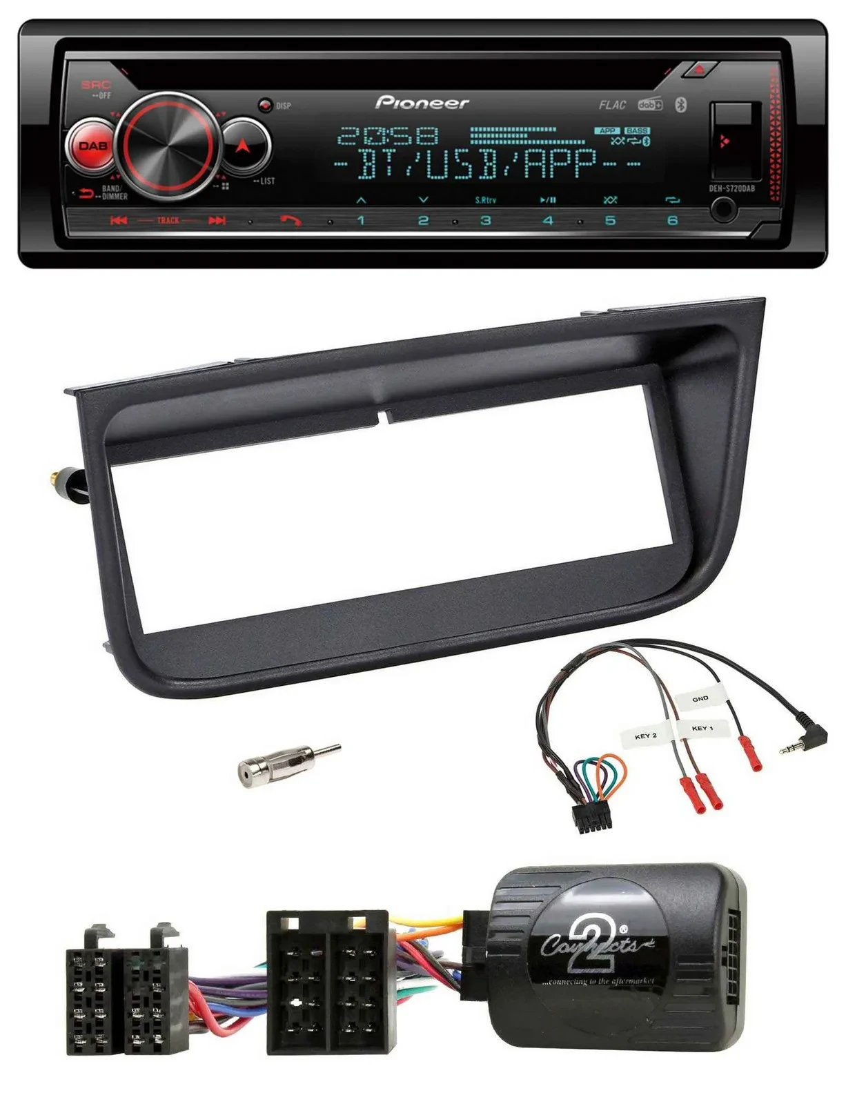Автомагнитола для Peugeot 406 (2002–2005) Pioneer DAB CD Bluetooth USB