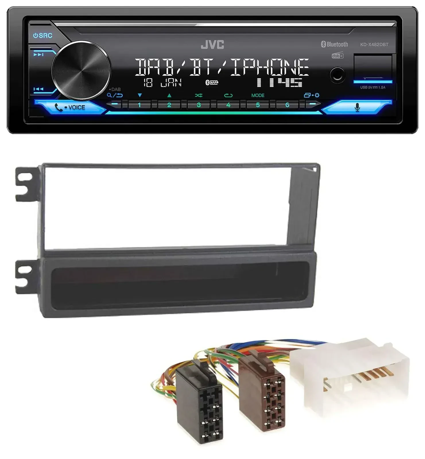 Автомагнитола JVC Bluetooth, DAB, USB, MP3 для Kia Magentis (с 2006)