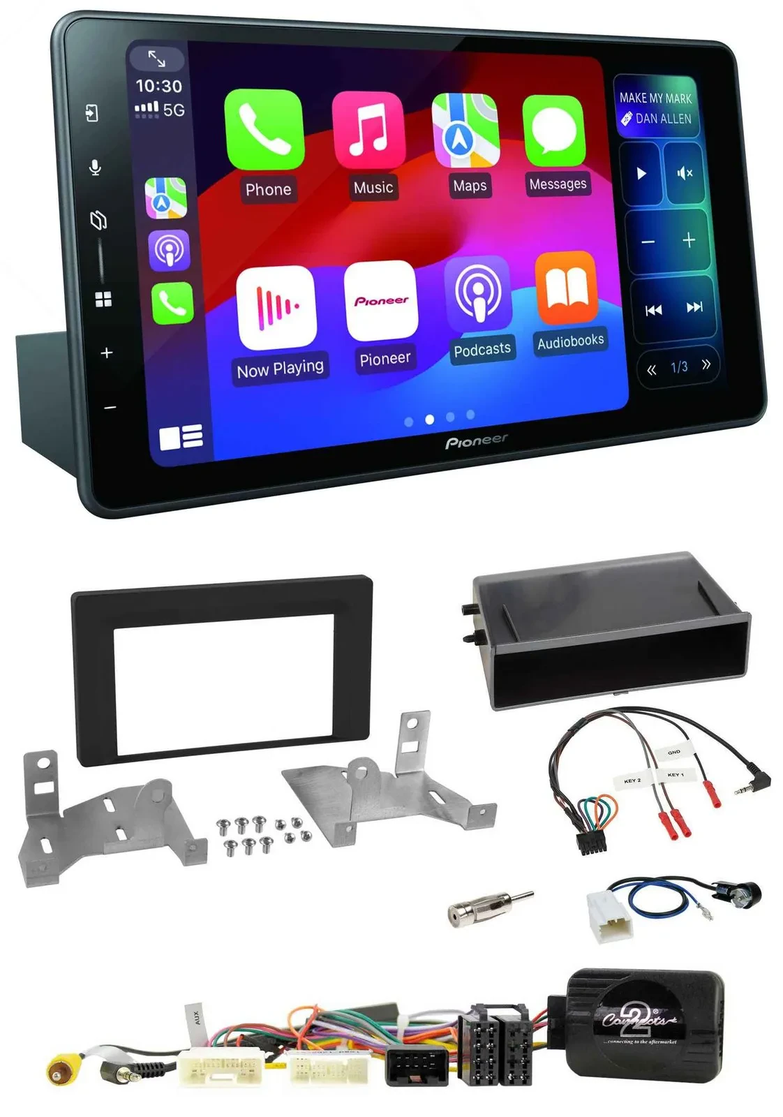 Pioneer Bluetooth DAB Lenkrad USB Autoradio für Toyota Aygo AB7 ab 2022 schwarz