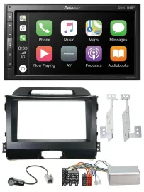 Pioneer USB Lenkrad DAB 2DIN Bluetooth Autoradio für Kia Sportage III 10-15 schw