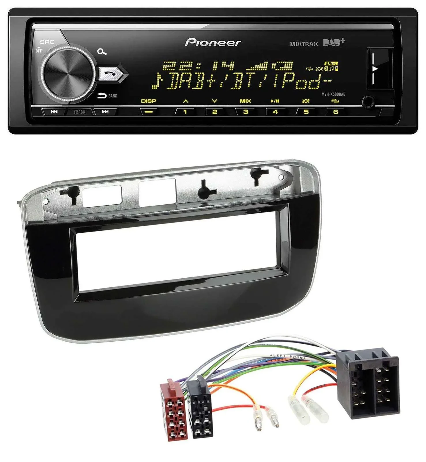 Pioneer Bluetooth USB DAB MP3 Autoradio für Fiat Punto Punto Evo (ab 2011)