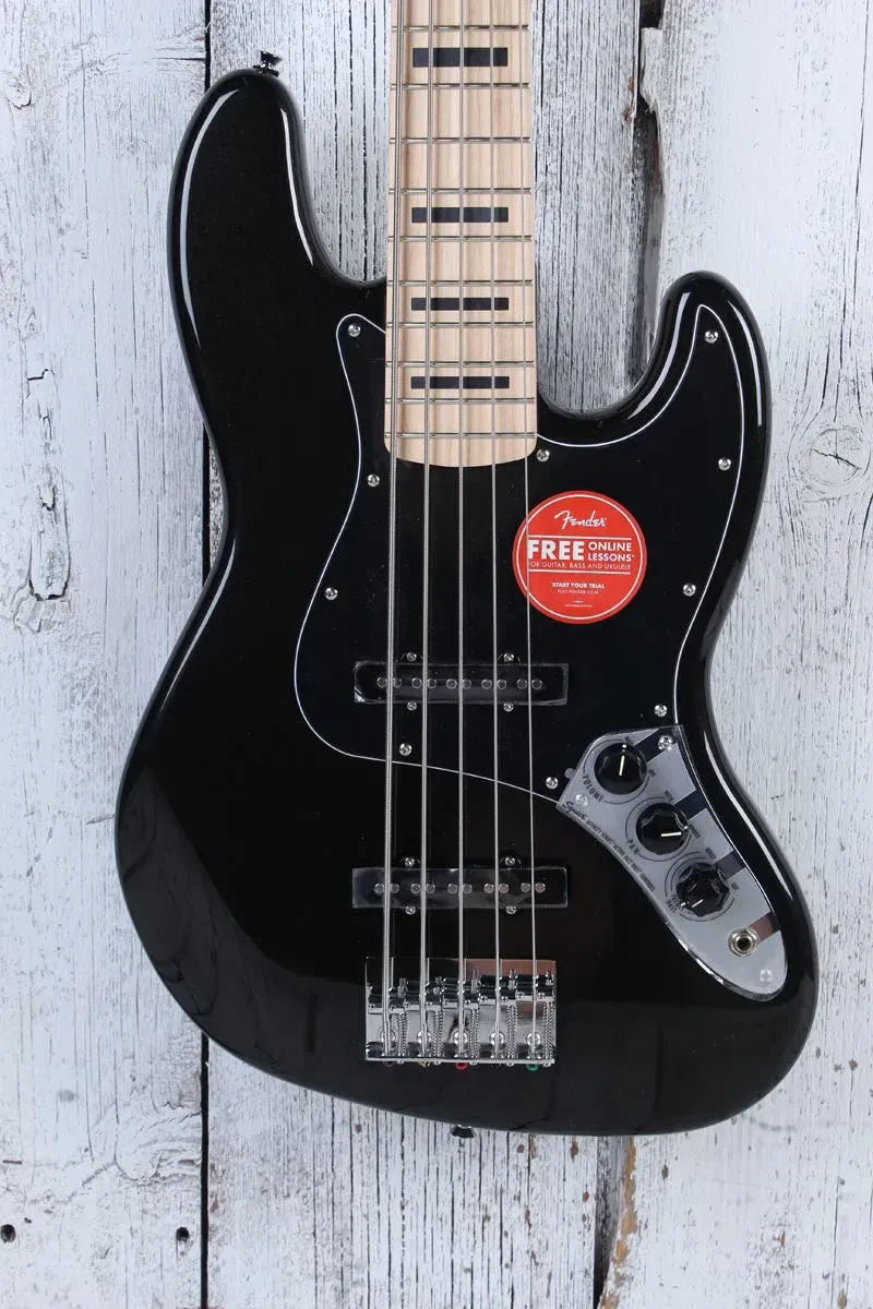 Squier Affinity Active Jazz Bass V 5 String Electric Bass Guitar Black Metallic