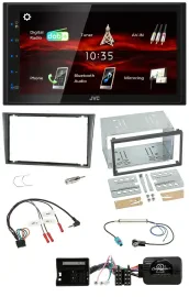 JVC USB Bluetooth Lenkrad DAB 2DIN Autoradio für Opel Corsa C 2004-2006 alu