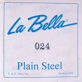 Струна для акустической и электрогитары La Bella PS024, сталь, калибр 24