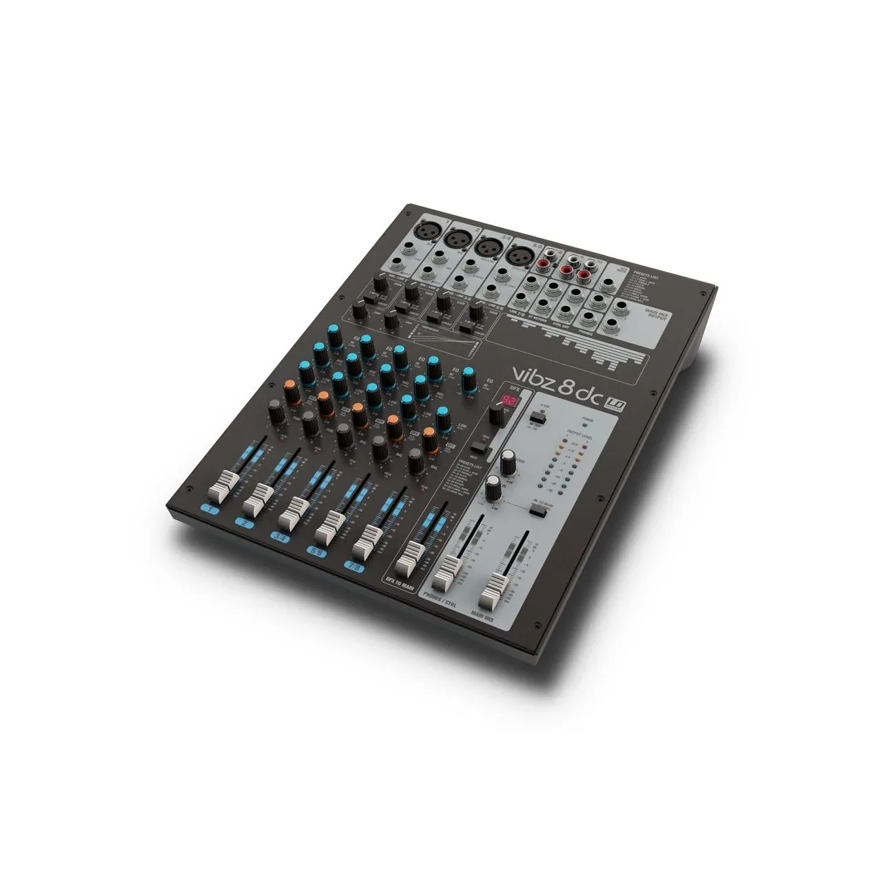 VIBZ 8 DC - Аналоговый микшер на 8 каналов с цифровым процессором эффектов и компрессором