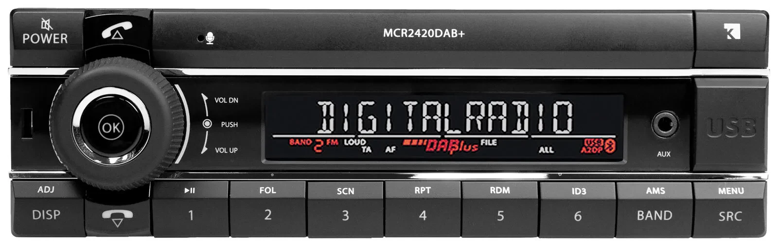 Kienzle MCR 2420 DAB+ 24 Volt MP3-Autoradio DAB Bluetooth iPod USB AUX-IN