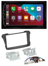 Автомагнитола ESX 2DIN, DAB, USB, MP3, для Hyundai i40 (с 2011), черная, Bluetooth, AUX