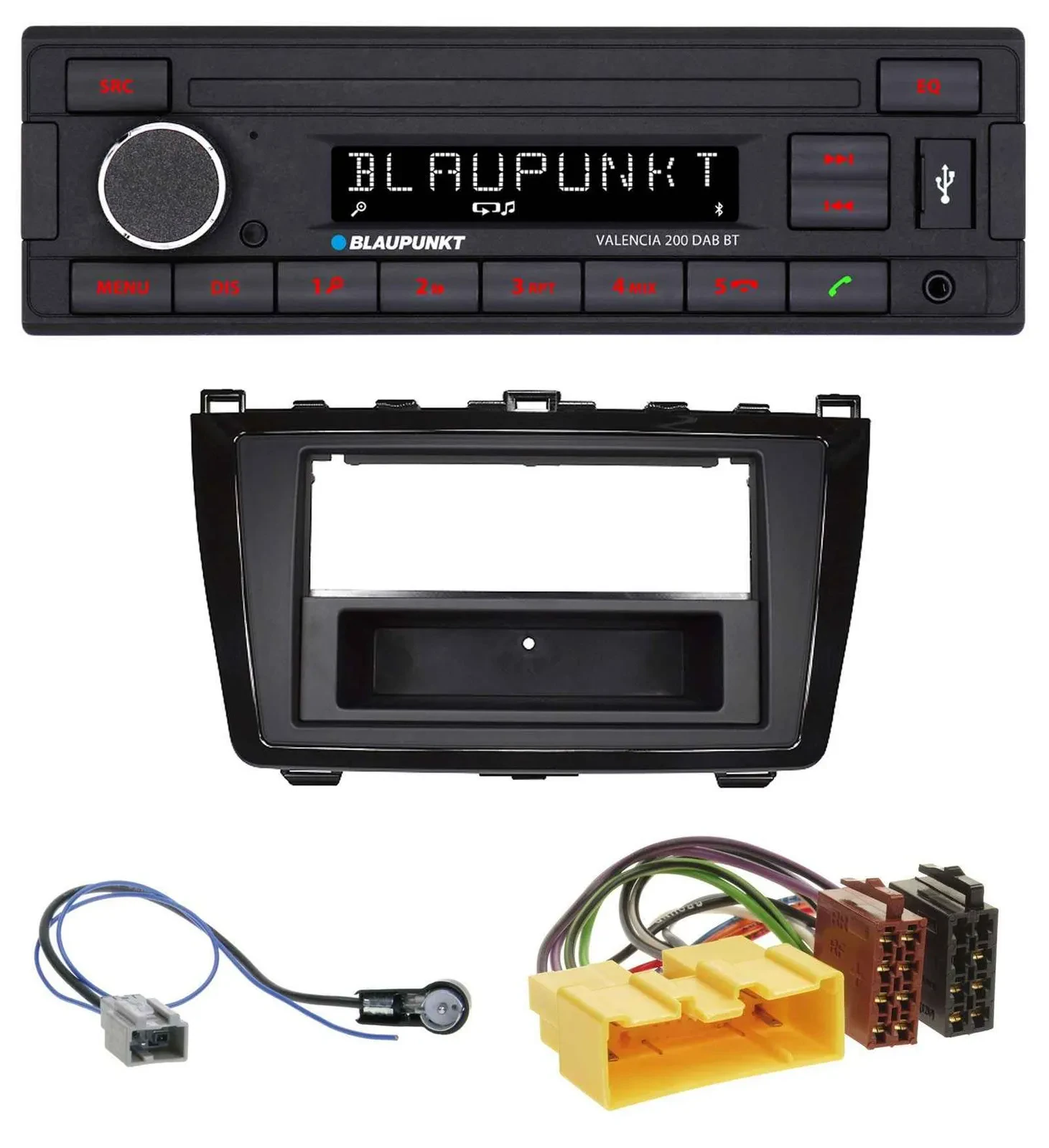 Blaupunkt DAB MP3 Bluetooth USB Autoradio für Mazda 6 (08-12) - glänzend