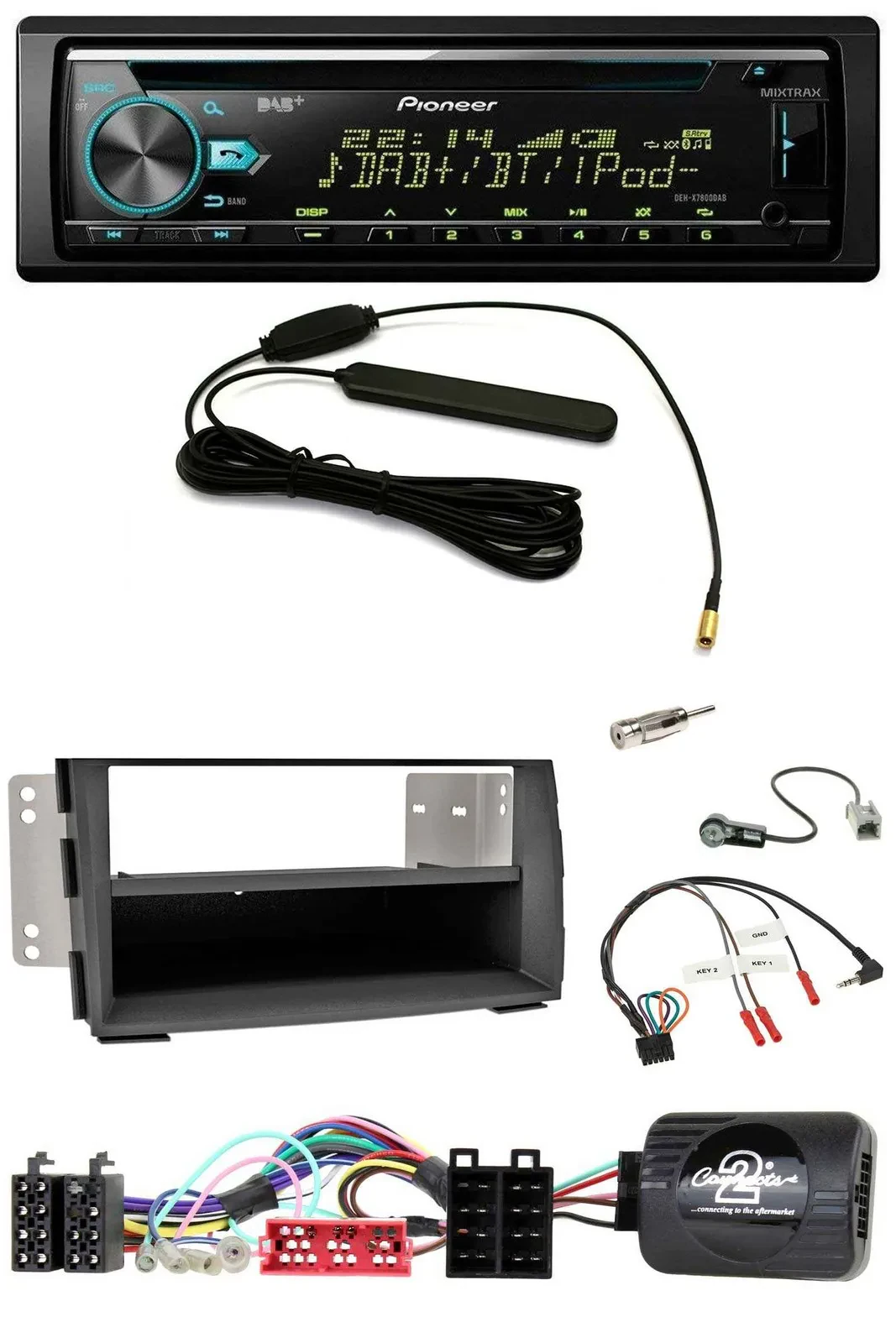 Pioneer CD MP3 Lenkrad DAB USB Autoradio für Kia Venga (2010-2019)