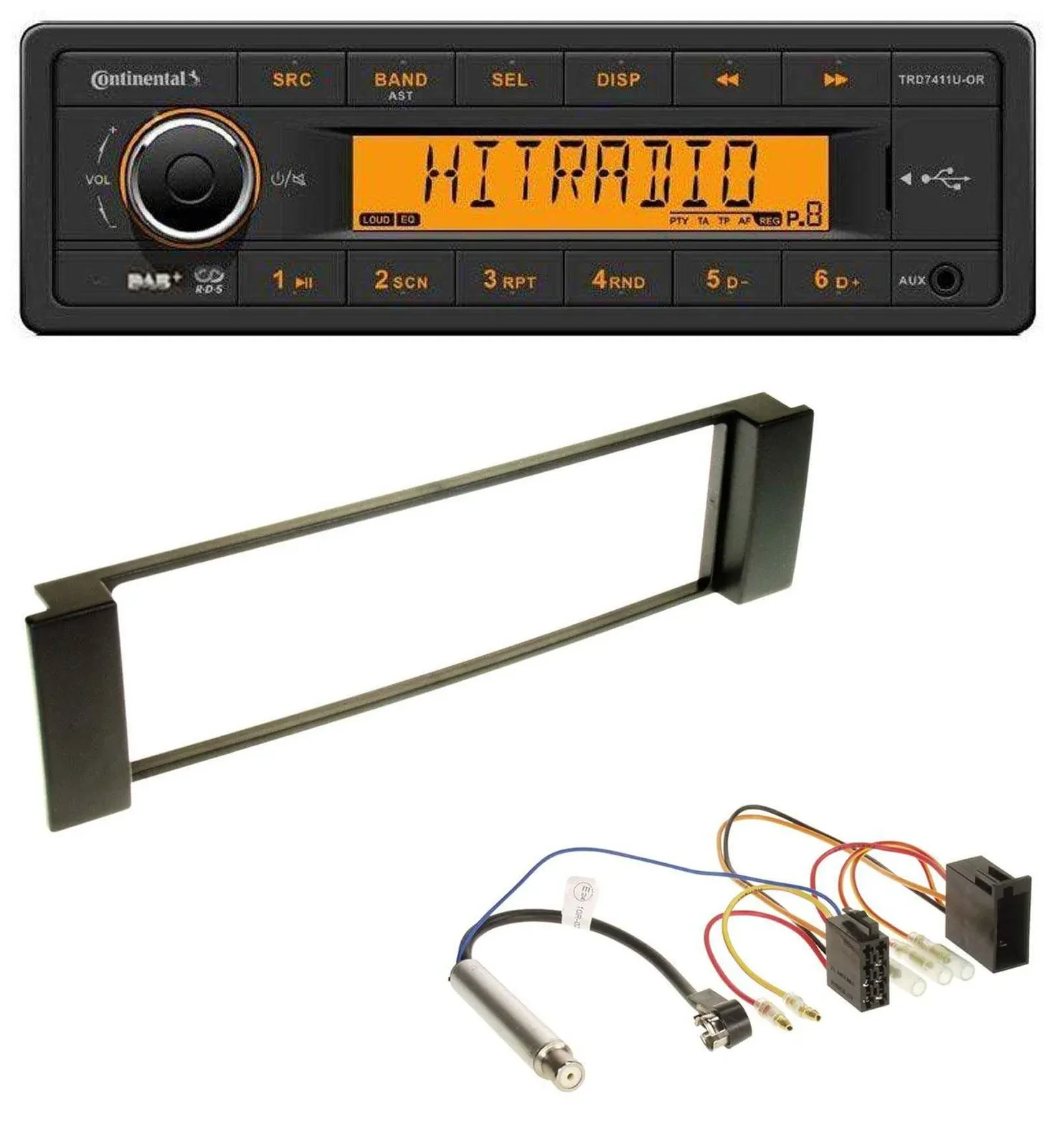 Continental 1DIN DAB MP3 AUX USB Autoradio für Audi A3 8L 00-03 A6 C5 01-05