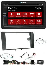 Blaupunkt TMC USB Lenkrad Bluetooth DAB 2DIN Navigation für Audi A3 8P 2003-2012