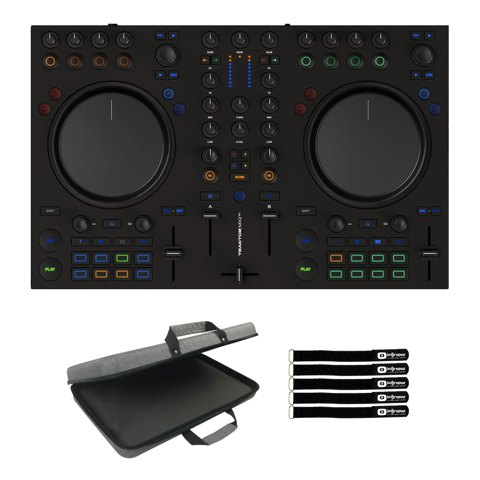 Native Instruments Traktor MX2 2 Channel Creative DJ Controller w Case Pack