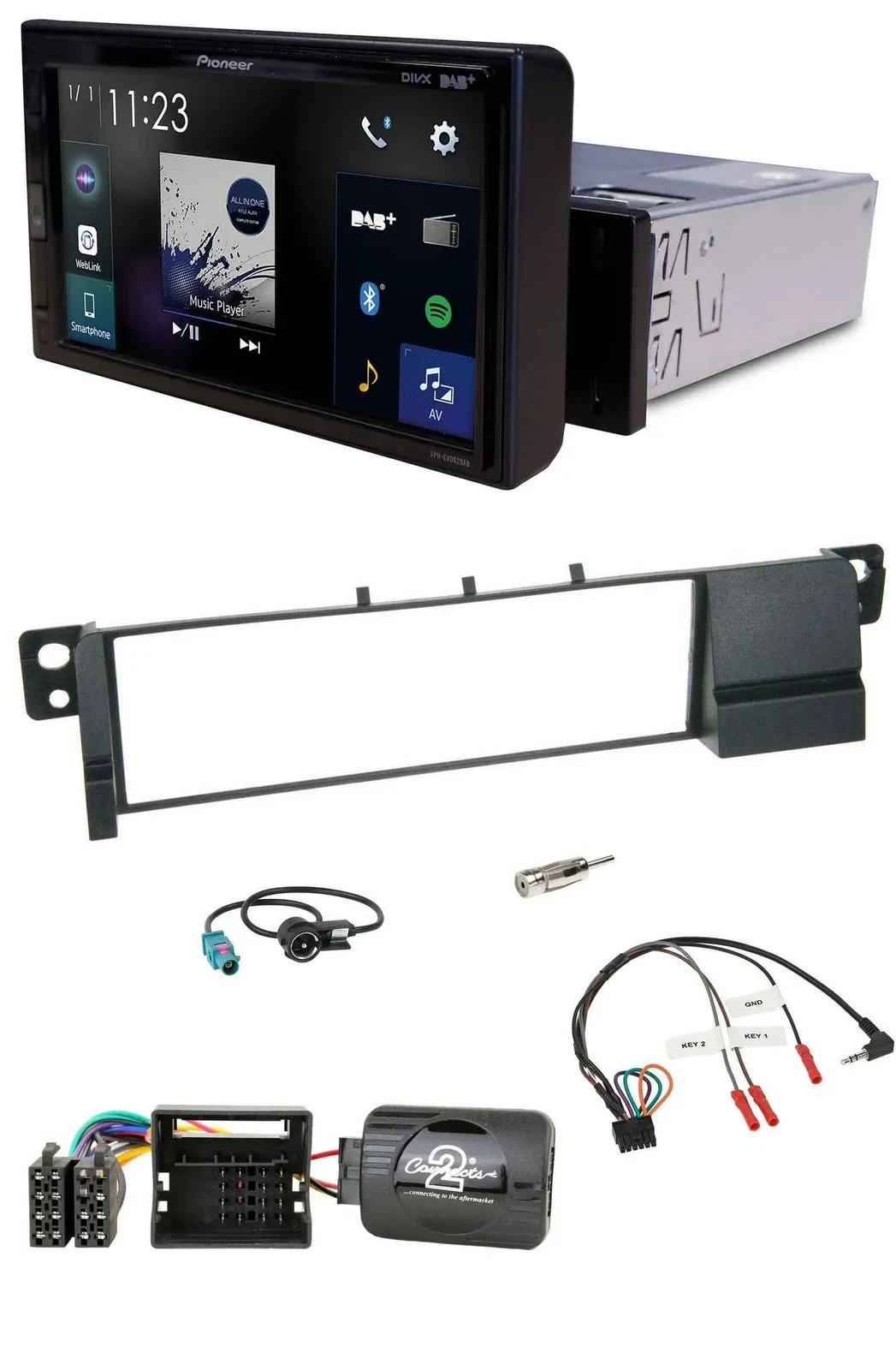 Автомагнитола Pioneer для BMW 3 Series E46 (2001–2007) DAB, Bluetooth, USB, Quadlock