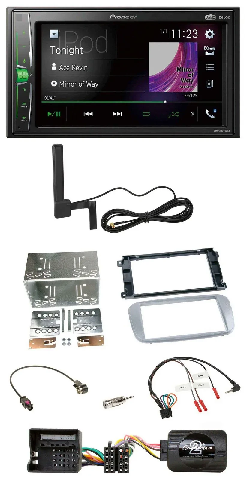 Pioneer MP3 DAB Lenkrad 2DIN Bluetooth Autoradio für Ford Mondeo S-Max 07-14 Pro