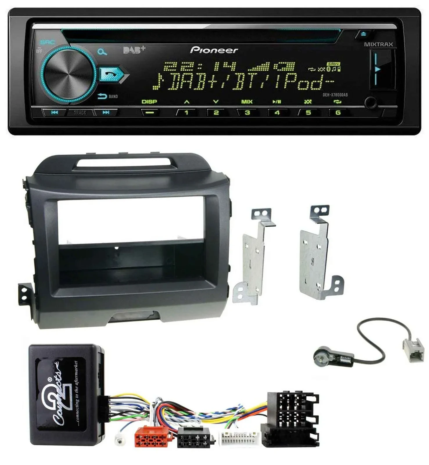 Pioneer DAB Lenkrad CD USB Bluetooth Autoradio für Kia Sportage 3 Navi 10-15 sch