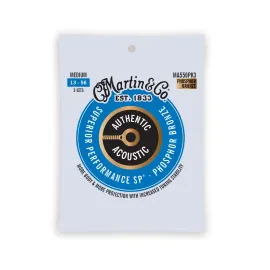 Martin Authentic MA550 SP Medium 92/8 Phosphor Bronze A/G Strings, 13-56, 3-Pack