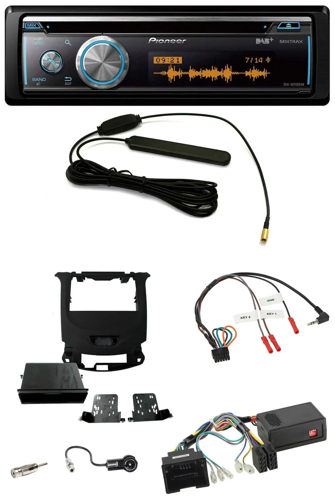 Автомагнитола Pioneer CD/USB/Bluetooth/DAB для Chevrolet Cruze (с 2016) с управлением с руля