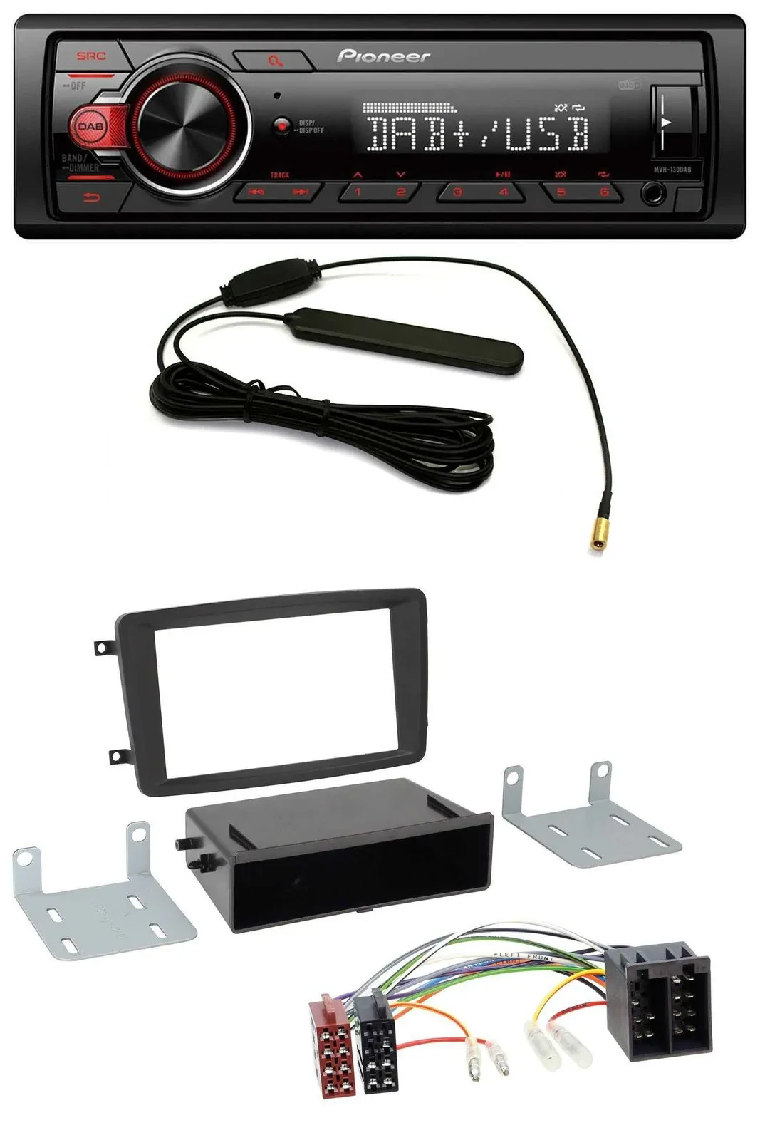 Pioneer MP3 DAB 1DIN AUX USB Autoradio für Mercedes C-Klasse CLK Vito Viano