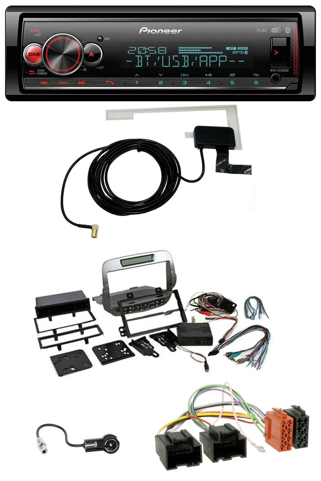 Автомагнитола Pioneer Bluetooth DAB USB MP3 для Chevrolet Camaro 2010–2015 серебристая