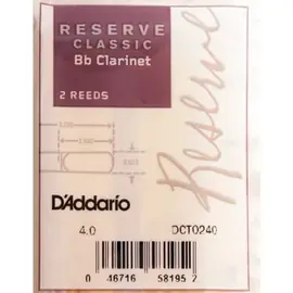 Трость для кларнета Bb Rico Reserve Classic DCT0240