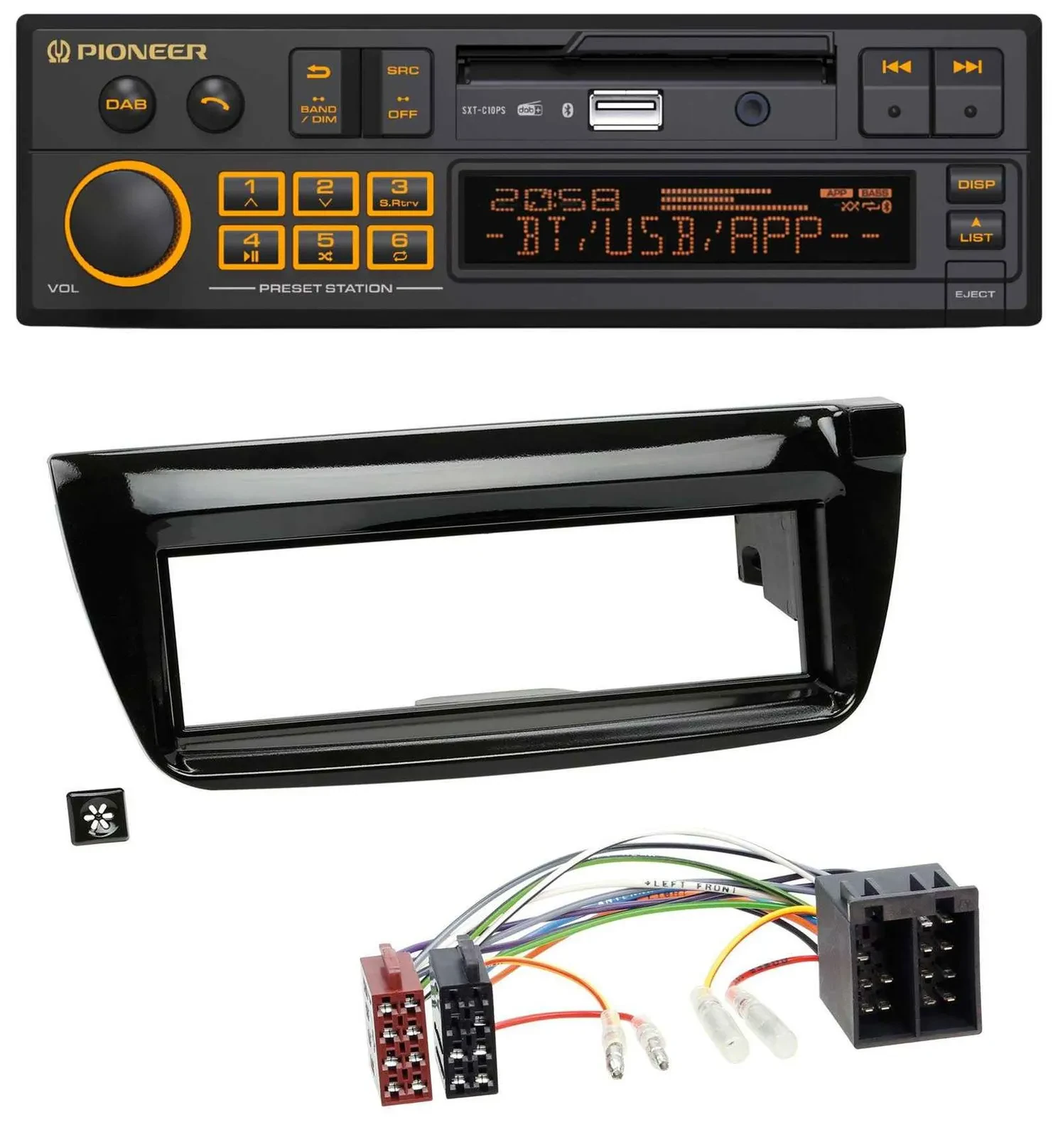 Автомагнитола Pioneer DAB, MP3, USB, Bluetooth для Opel Combo (с 2011), Fiat Doblo (2012–2015)