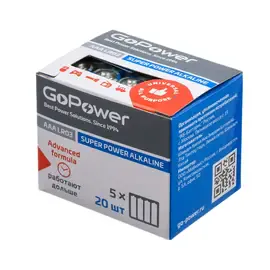 Элемент питания GoPower LR03/AAA Super Power AAA (20 штук)