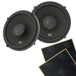 JBL Stadium 62F 6.5" Stadium Series Coaxial Car Speakers + Sound Damping