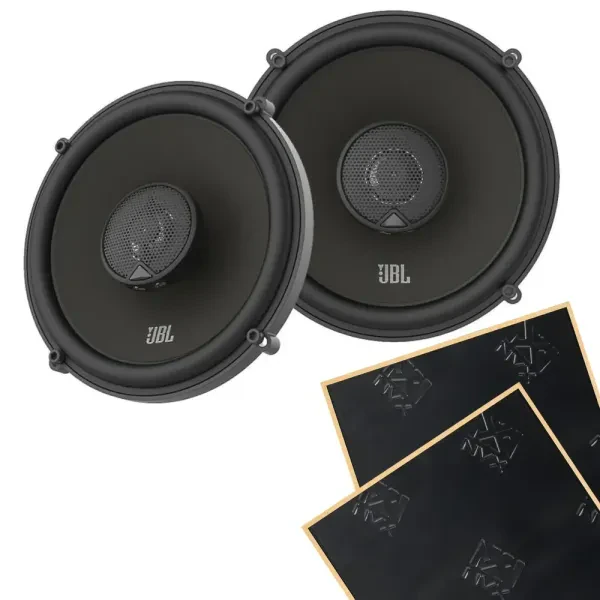 JBL Stadium 62F 6.5" Stadium Series Coaxial Car Speakers + Sound Damping