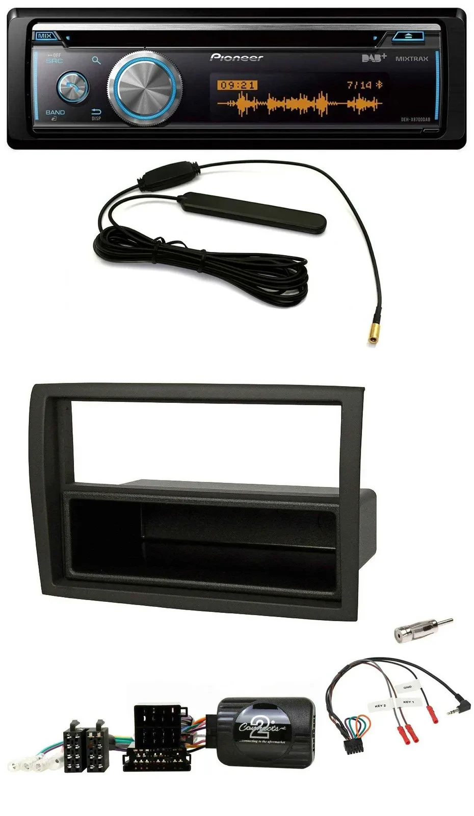 Pioneer CD USB Bluetooth DAB Lenkrad Autoradio für Fiat Ducato 2012-15 schwarz