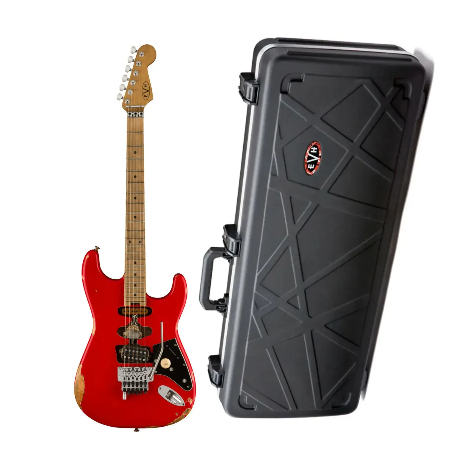 EVH Frankenstein Relic Series 6 String Guitar Right Handed Red with Hard Case