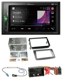 Автомагнитола для Alfa Romeo MiTo Pioneer 2-DIN MP3 DAB USB Bluetooth серебристая