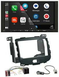 JBL USB 2DIN MP3 Bluetooth AUX Autoradio für Hyundai i10 08-13 Rubber Touch