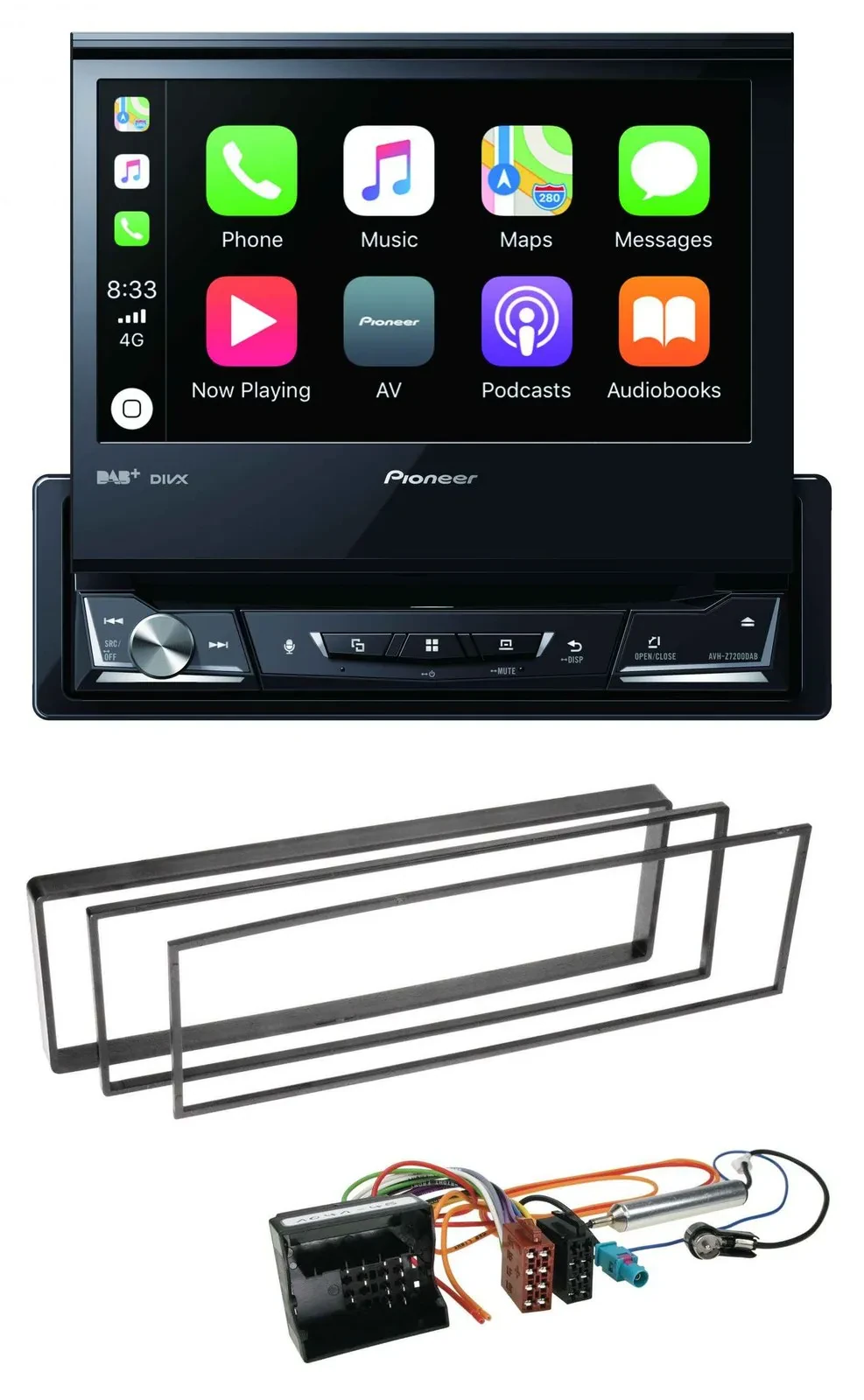 Pioneer DVD Bluetooth DAB USB MP3 Autoradio für Peugeot 307, 1007 (2001-2009)