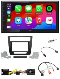 JVC Bluetooth USB Lenkrad 2DIN DAB Autoradio für BMW 1er aut. Klima E81/E82/E87/
