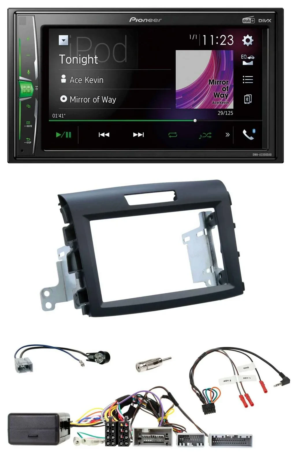 Pioneer 2DIN Lenkrad DAB USB Bluetooth Autoradio für Honda CR-V FR5/FR6 ab 2013