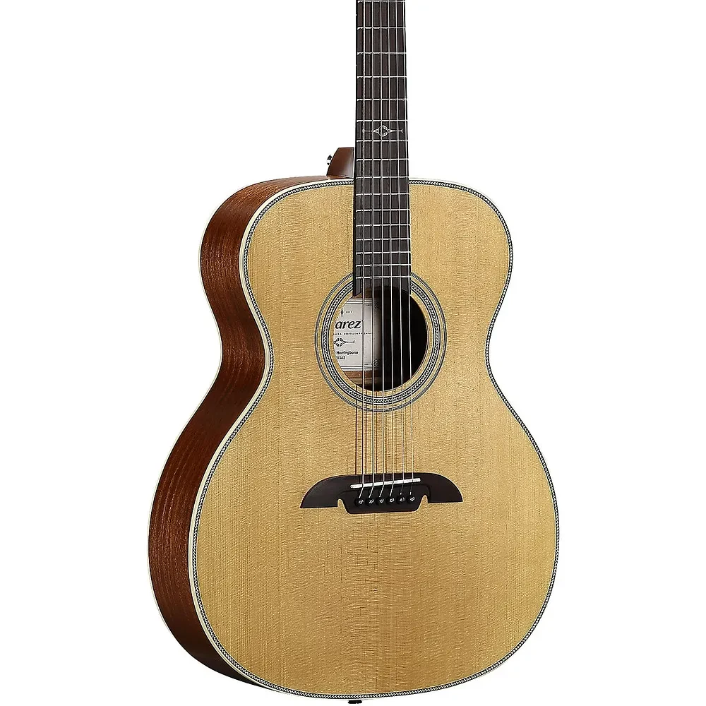 Alvarez AF60 Herringbone FolkOM Acoustic Guitar  Natural