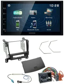 Автомагнитола для Opel Zafira (с 2012) Kenwood 2 DIN Bluetooth MP3 USB DAB, чёрный