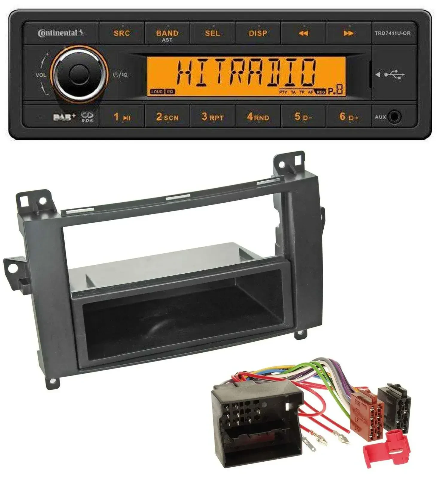 Continental 1DIN DAB MP3 AUX USB Autoradio für Mercedes Vito Viano W639 06-14