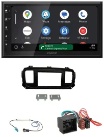 Kenwood DAB Bluetooth USB MP3 2DIN Autoradio für Citroen Jumpy Spacetourer ab 20