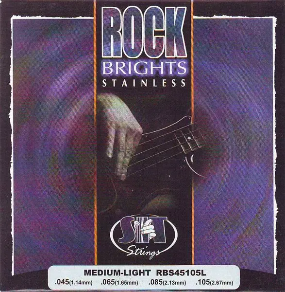 Струны для бас-гитары SIT Strings Rock Brights Stainless RBS45105L 45-105
