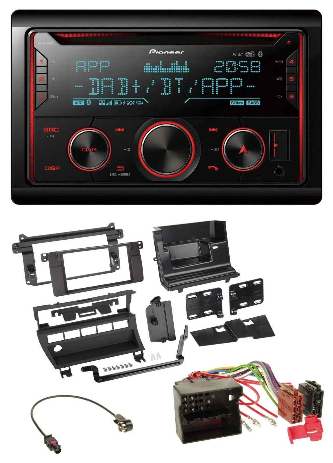 Pioneer 2DIN DAB MP3 Bluetooth USB CD Autoradio für BMW 3er 2002-2006 5 Schalter