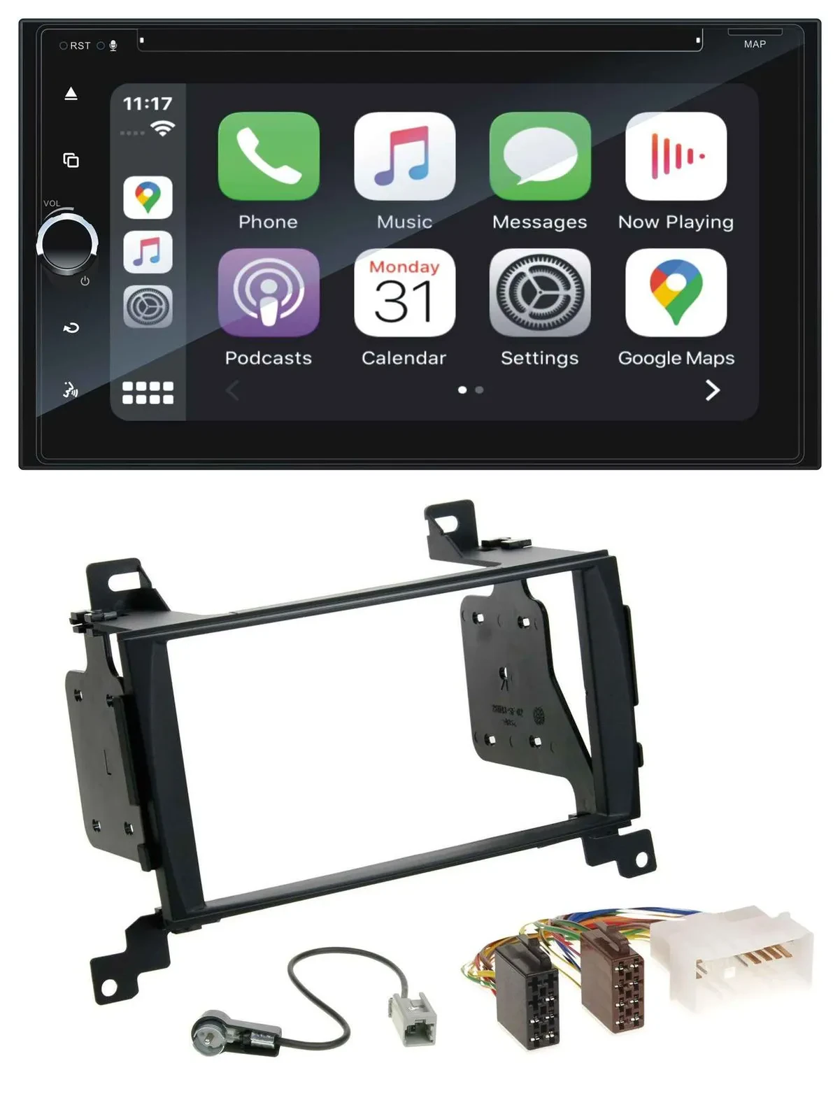 Blaupunkt 2DIN Bluetooth DAB USB DVD MP3 Autoradio für Hyundai Santa Fe 2007-201