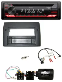 JVC CD DAB USB Bluetooth Lenkrad Autoradio für Fiat Stilo 2001-2007 Profi Ablage