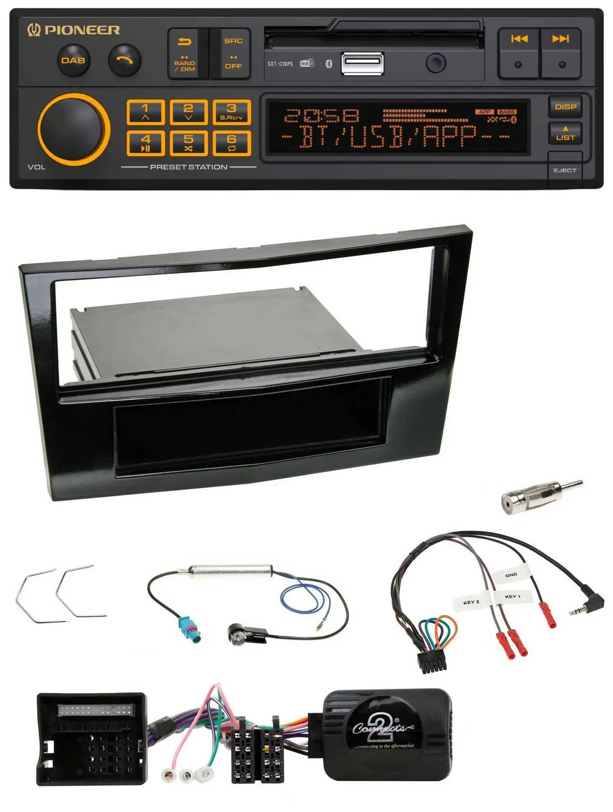 Pioneer DAB Lenkrad USB Bluetooth Autoradio für Opel Astra H Corsa D Zafira B Kl