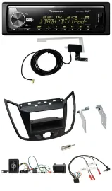 Pioneer Bluetooth DAB USB Lenkrad Autoradio für Ford C-Max Kuga matt schwarz