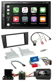 Pioneer USB Lenkrad DAB 2DIN Bluetooth Autoradio für Audi A4 99-01 Aktivsystem