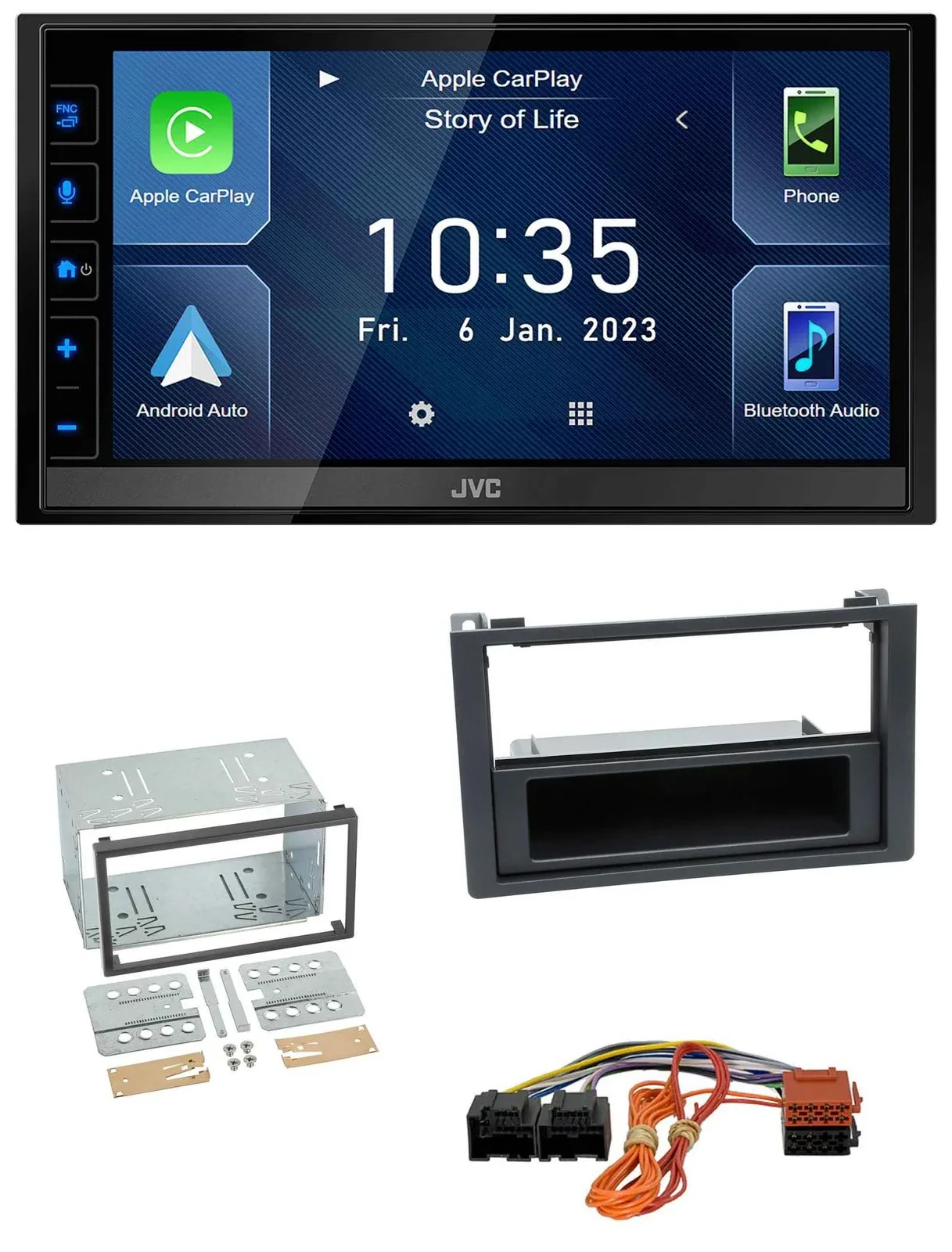 JVC DAB Bluetooth MP3 USB 2DIN Autoradio für Saab 9.3 Ys3F 2007-2012
