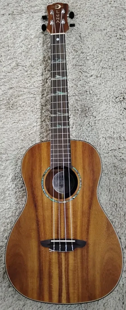 Luna Guitars Luna UKE HTB KOA High Tide Koa wood Acoustic Electric Baritone Ukulele